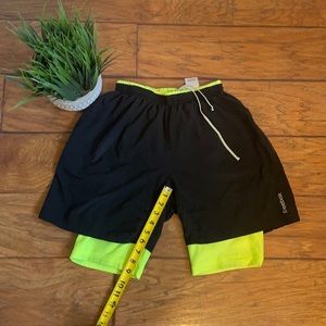 Reebok Med running shorts compression liner 2 in 1